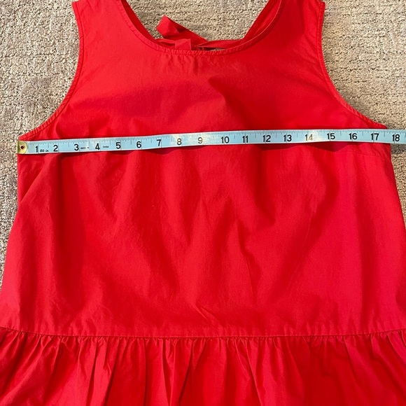J. Crew Bow-Back Peplum Red Sleeveless Top, 100% Cotton, Size Small - Picture 6 of 10